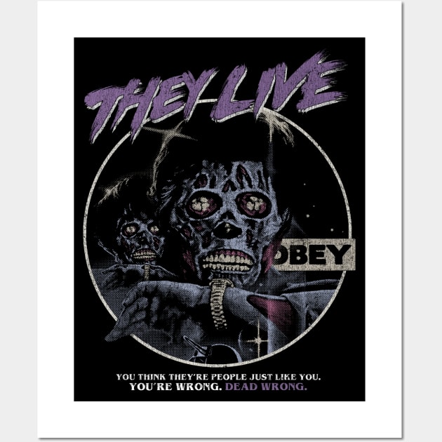 They Live (DISTRESSED),John carpenter, horror Wall Art by StayTruePonyboy